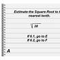 Estimating Square Roots Tes