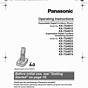 Panasonic Telephone Manual