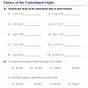 What Is The Value Of The Underlined Digit Worksheets Answers
