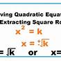 Solving Quadratics With Square Roots Worksheet