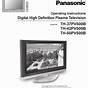 Panasonic Th 50pz700u Plasma Television Owner's Manual