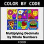 Multiplying Decimals Coloring Worksheets