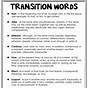 Transition Words For 4th Paragraph