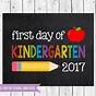 First Day Of Kindergarten Printable