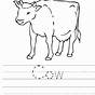 Kindergarten Milk Cow Worksheet