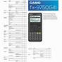 Casio Calculator Fx-9750gii User Manual