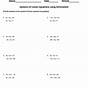 Systems Of Linear Equations Worksheet