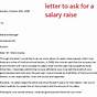 Sample Letter For A Raise In Salary