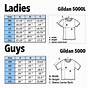 Gildan Ultra Cotton Size Chart