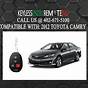 Replace Battery In Car Key Fob Toyota Camry