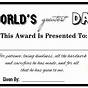 Free Printable Father's Day Certificate