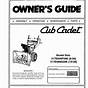 Cub Cadet Owner Manual