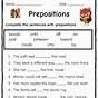 Free Preposition Worksheets