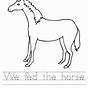 Kindergarten Worksheet Sentence Horse