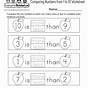 Comparing Numbers 1 10 Worksheet Kindergarten