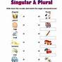 Worksheet For Singular Plural Kindergarten