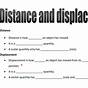 Displacement And Velocity Worksheet Key