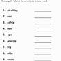 Unscrambling Words Worksheets