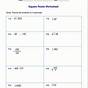 Solve Using Square Roots Worksheet