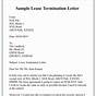 Rental Termination Letter Sample