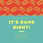 Printable Blank Game Night Invitation Template