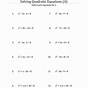 Factoring And Solving Quadratic Equations Worksheets