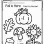 Fall Color By Number Worksheet Printable