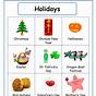 Holidays Vocabulary Esl