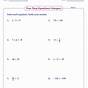 One-step Equations Worksheets