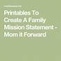 Family Mission Statement Worksheet