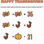 Free Thanksgiving Math Worksheets