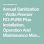 Watts Premier Ro Pure Plus Manual