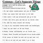 Comma Worksheet 2nd Grade