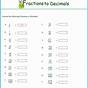 Fractions To Decimals And Decimals To Fractions Worksheets