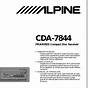 Alpine Cde 7858 Owner's Manual