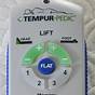Tempur-pedic Ergo Remote Control Manual