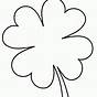 Four Leaf Clover Printable Coloring Page