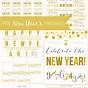 Free New Years Printables
