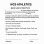 Sample Letter Of Intent For Sports