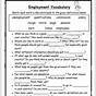 Job Application Vocabulary Worksheet