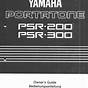 Yamaha Psr 300 Owner's Manual