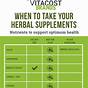 When To Take Supplements Chart
