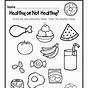 Healthy Food Worksheets Kindergarten