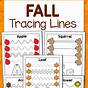 Free Fall Tracing Worksheets
