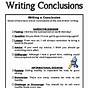Writing Conclusions Worksheet 3rd Grade
