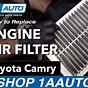 2019 Toyota Camry Engine Air Filter Replacement