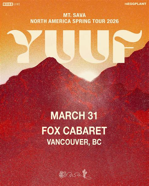 Yuuf - Vancouver, Fox Cabaret, Vancouver, 31 March 2026 | AllEvents