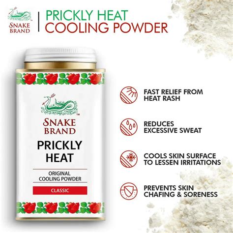 【楽天市場】280g SNAKE BRAND Prickly Heat original cooling powder CLASSIC ...