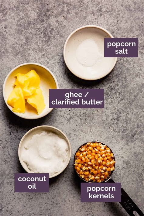 Stovetop popcorn ingredients
