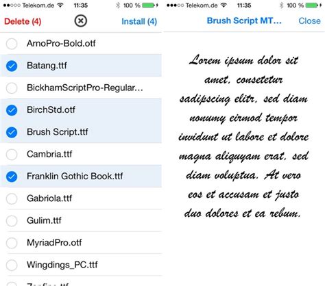 enable font ios